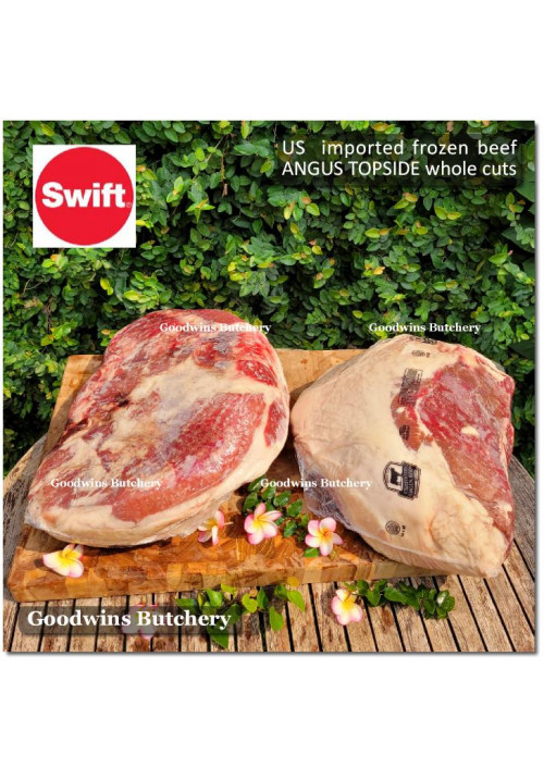Beef TOPSIDE daging rendang frozen US Swift CERTIFIED ANGUS BEEF whole cuts +/- 8kg (price/kg)